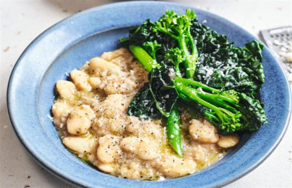 2. Cacio E Pepe Beans And Greens