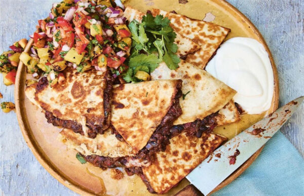 20. Black Bean Chili Quesadillas